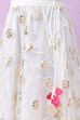 Peach Art Silk Layered Lehenga Set image number 2