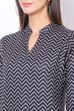 Black Straight Winter Printed Kurta image number 1