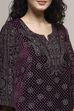 Purple Velvet Straight Winter Kurta Set image number 1