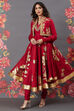 Rohit Bal Off White Cotton Silk Anarkali Printed Suit image number 5