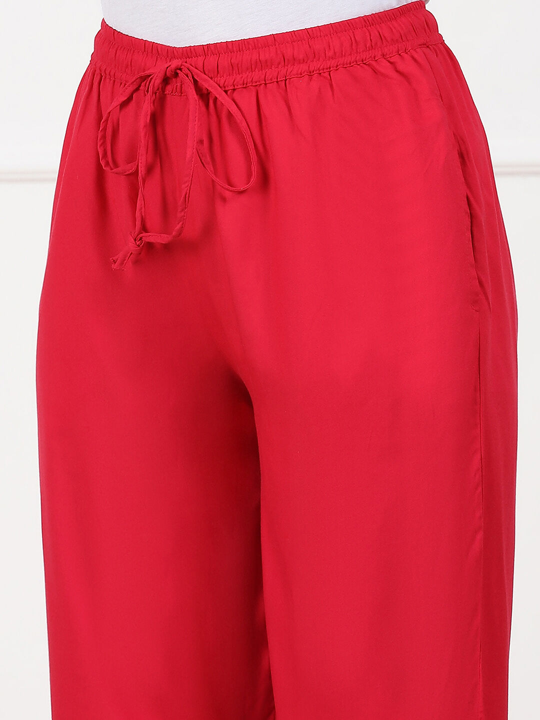 Navy Rayon Palazzo Pants image number 1