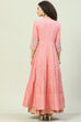 Blush Pink Cotton Anarkali Kurta Lehenga Suit Set image number 4