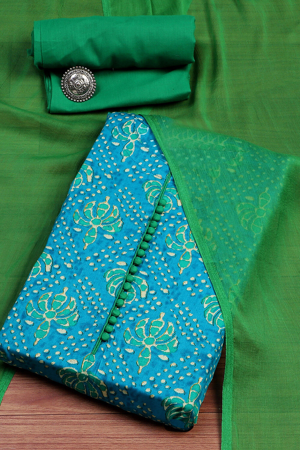 Rama Cotton Digital Print Unstitched Suit Set image number 4