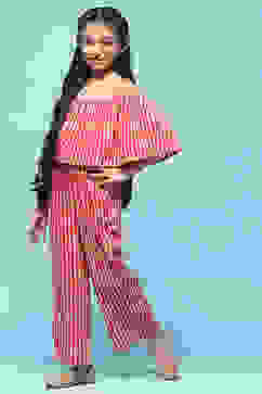 Pink Printed Rayon Jumpsuit image number 2