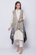 Natural Cotton Flax Straight Solid Kurta image number 0