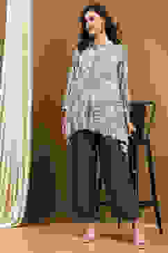 Grey Polyester Palazzo Pants image number 0