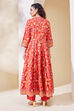 Rust Cotton Anarkali Suit Set image number 3