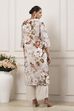 Beige Cotton Floral Printed Straight Suit Set image number 3