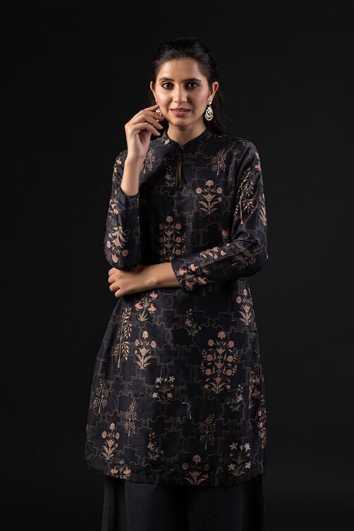 Rohit Bal Off White Cotton Silk Straight Printed Suit Set image number 1