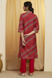 Purple Poly Viscose Straight Kurta image number 4