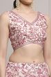 Ivory Polyester Printed Regular Lehenga Set image number 1