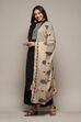 Black Cotton Hand Embroidered Unstitched Suit Set image number 6