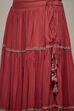 Red Cotton Blend Garara Suit Set image number 7