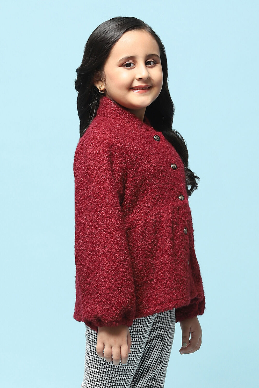 Brown & Red Acrylic Jacket image number 4