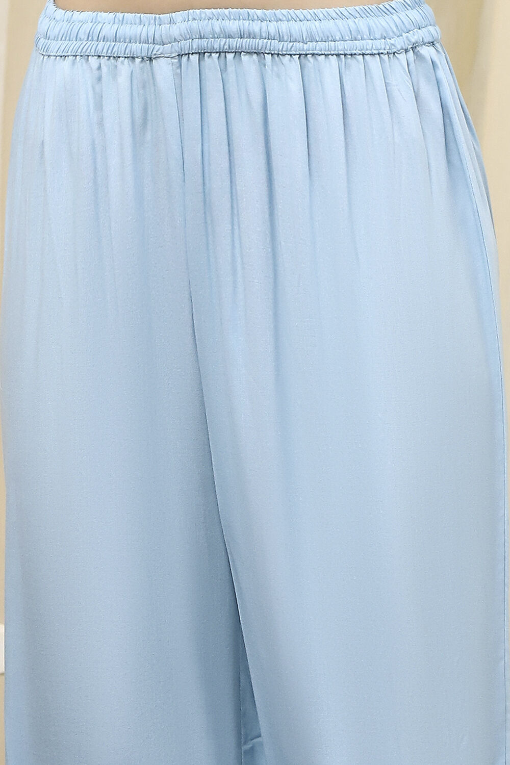 Blue Embroidered Kalidar Suit Set image number 2