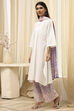 Blue Cotton Straight Suit Set image number 3