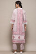 Pink Cotton Machine Embroidered Unstitched Suit Set image number 6