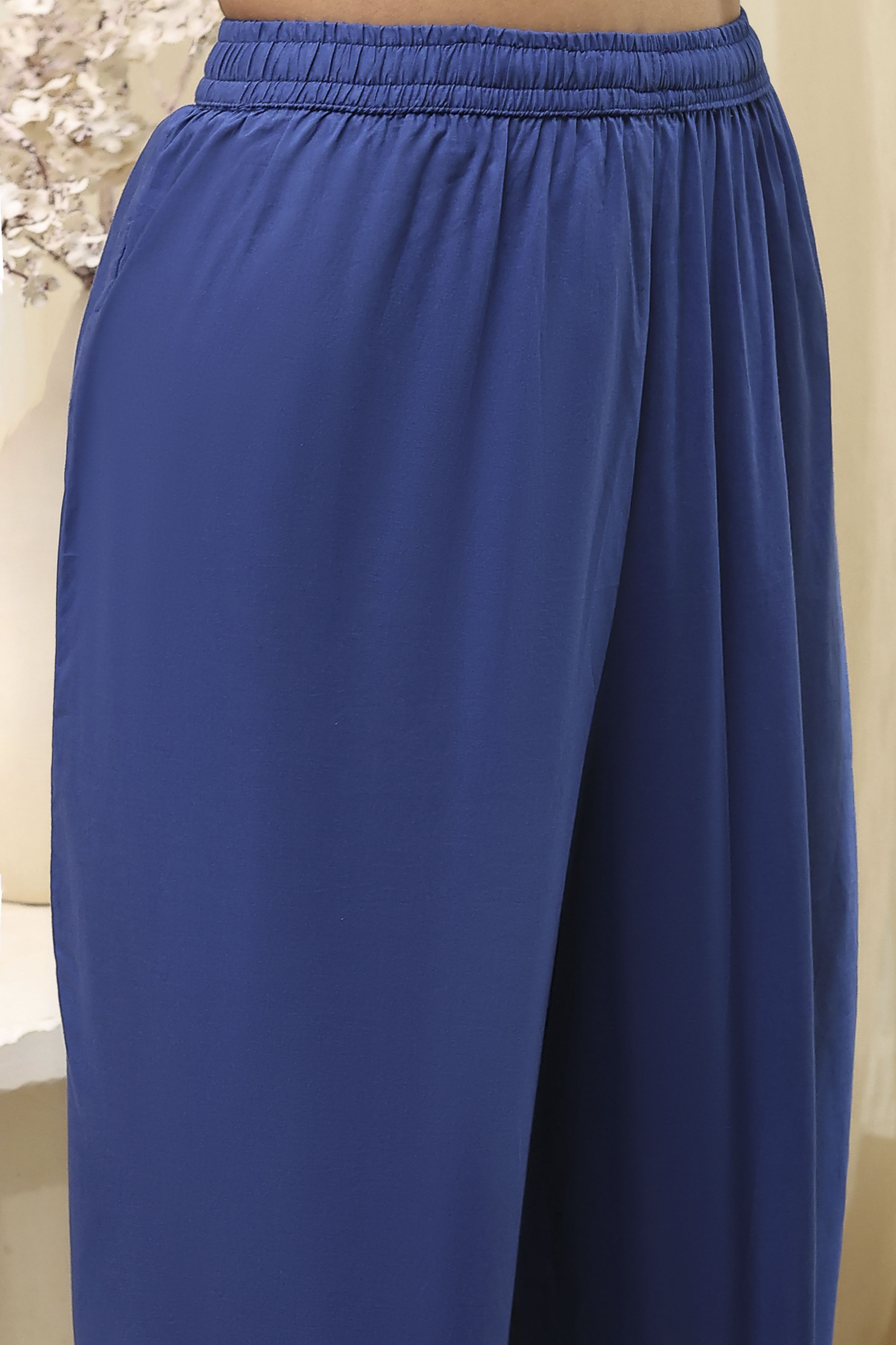 Blue Shantoon Asymmetric Suit Set image number 2