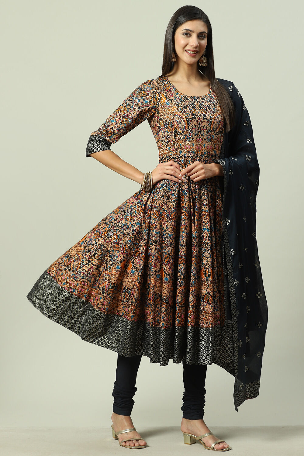 Cotton anarkali churidar on sale