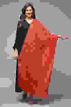Red Cotton Dupatta image number 0