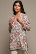 Brown Cotton Blend Printed Kurti image number 5