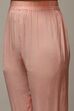 Peach Muslin Lace Unstitched Suit Set image number 3