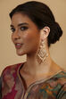 White Gold Plated Brass Drop & Dangler Earrings image number 3