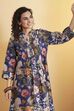 Blue Poly Viscose Straight Kurta image number 1