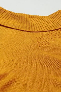 Yellow Acrylic Straight Yarndyed Sweater image number 5