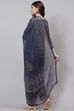Blue Poly Spun Digital Print Unstitched Suit Set image number 6
