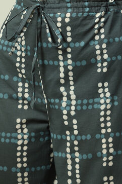 Off White Straight Kurta Palazzo Suit Set image number 2
