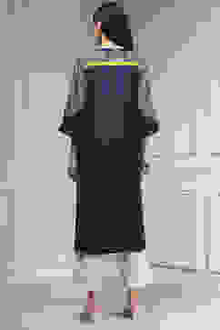 Indigo Printed Straight Kurta image number 3