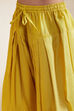 Yellow Floral Motifs Yarndyed Straight Kurta Set image number 2