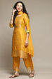 Mustard Viscose Blend Straight Kurta Palazzo Suit Set image number 5