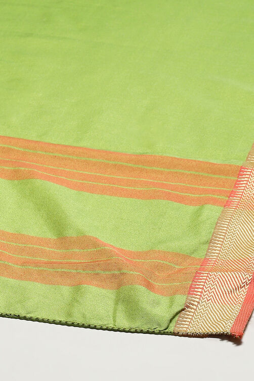 Pink Cotton Handloom Unstitched Suit Set image number 4