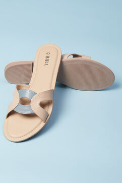 Beige Pu Slip-Ons image number 3