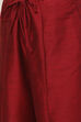 Maroon Flared Art Silk Fusion Wear 2 Piece Set image number 2