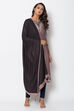 Black Rayon Solid Dupatta image number 0