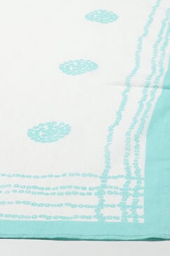 Aqua Printed Cotton Straight Kurta Palazzo Suit Set image number 2