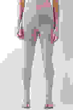 Light Pink Cotton Lycra Solid Fitted Leggings image number 4