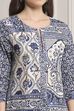 Indigo Cotton Straight Kurta image number 1