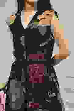 Black Floral Printed Straight Jumpsuit image number 1