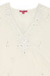 Off-White Embroidered Straight Suit Set image number 1