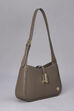 Grey PU Shoulder Bag image number 3