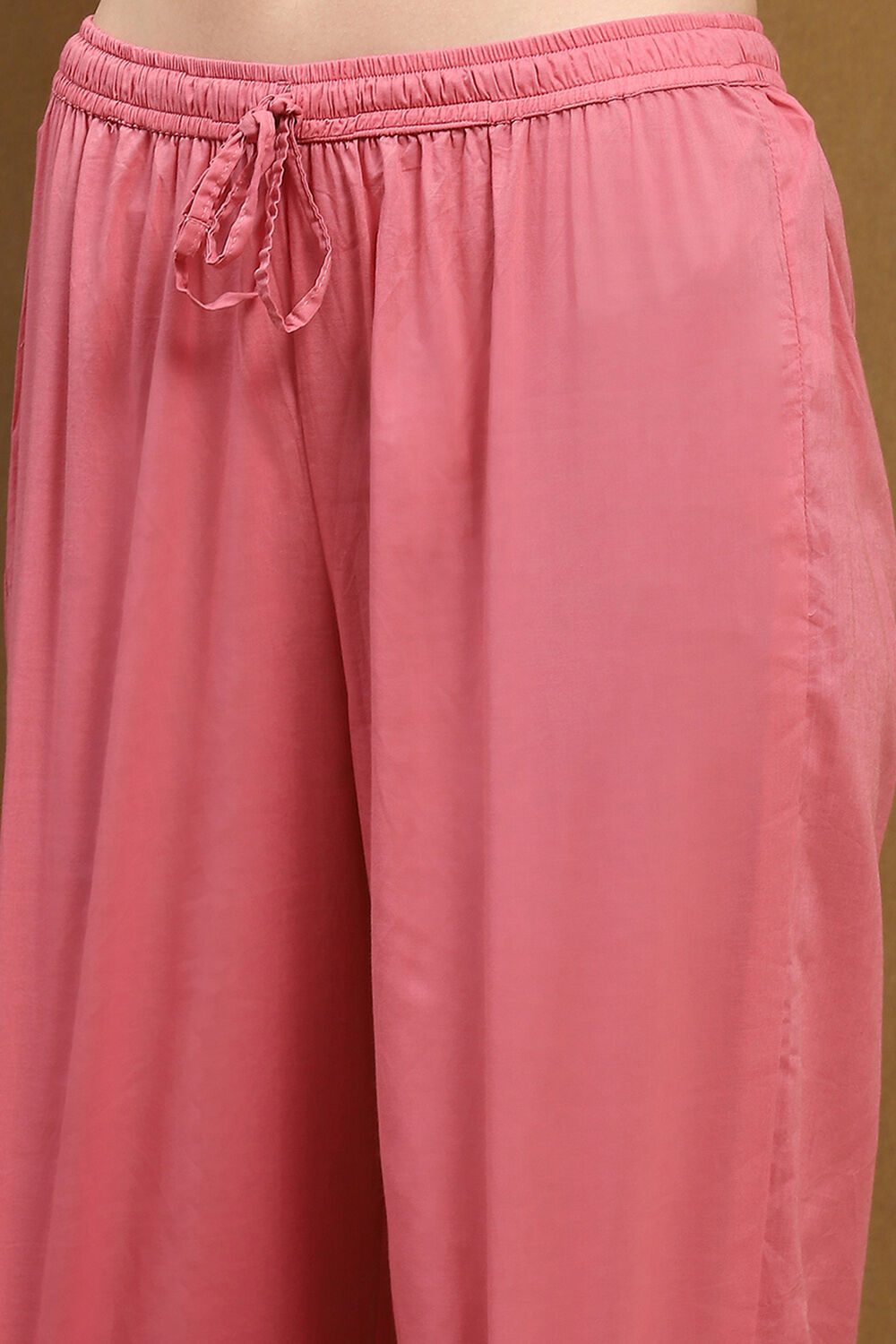 Pink Embroidered Kalidar Suit Set image number 2