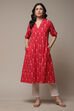 Pink Cotton Straight Yarndyed Kurta image number 1