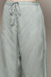 Charcoal LIVA Straight Kurta Palazzo Suit Set image number 2