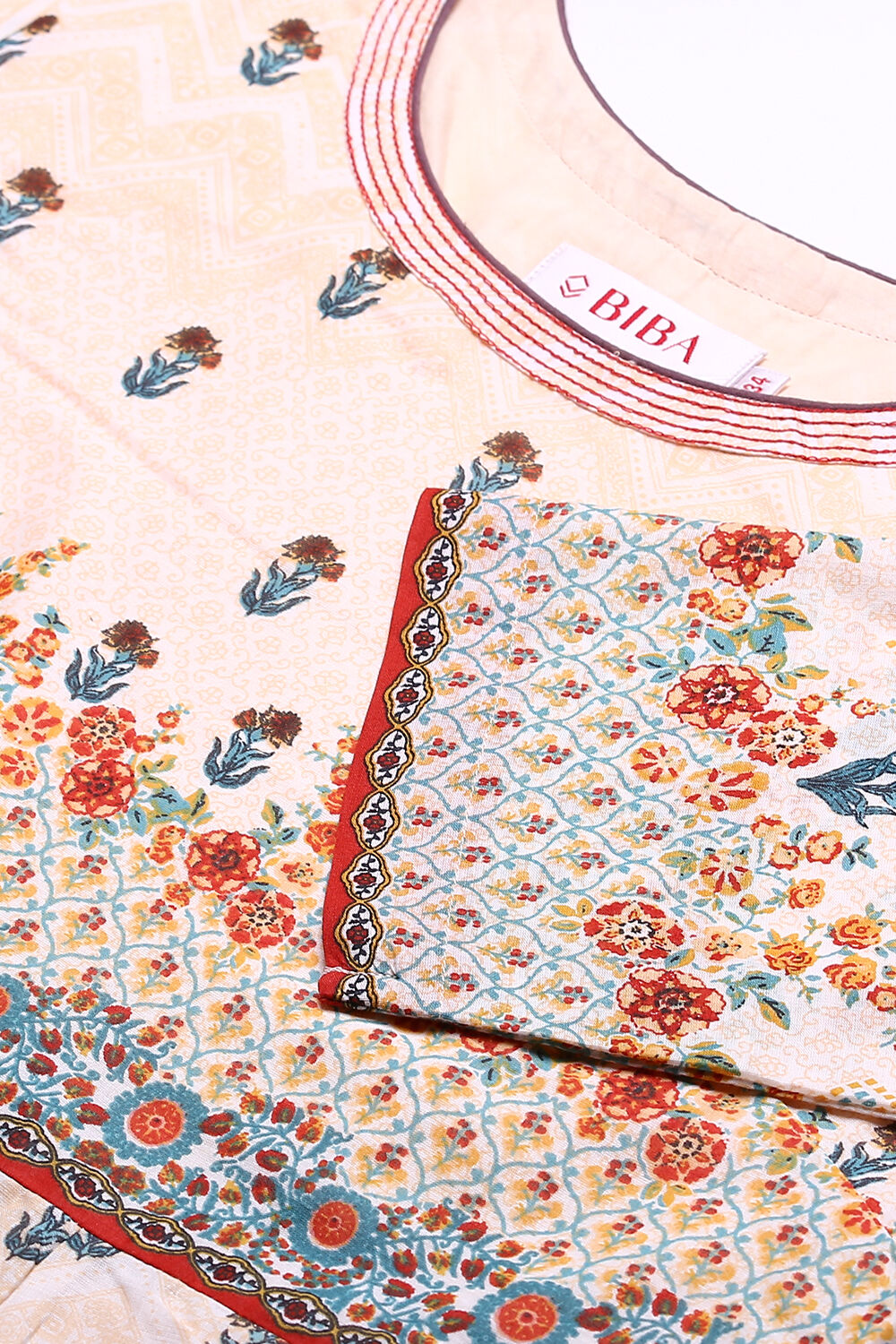 Yellow Cotton Anarkali Suit image number 1