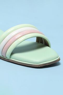 Green Silicon Sandals image number 1