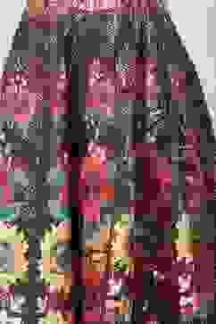 Chocolate Brown Cotton Blend Lehenga Set image number 2